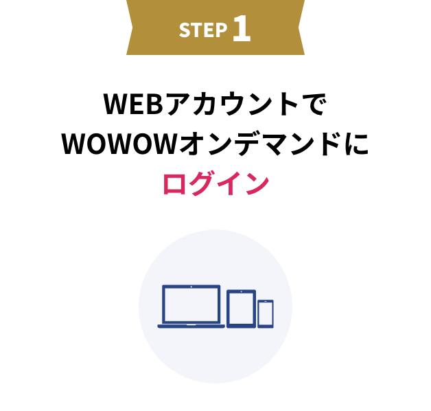 [step1]WEBアカウントでWOWOWオンデマンドにログイン